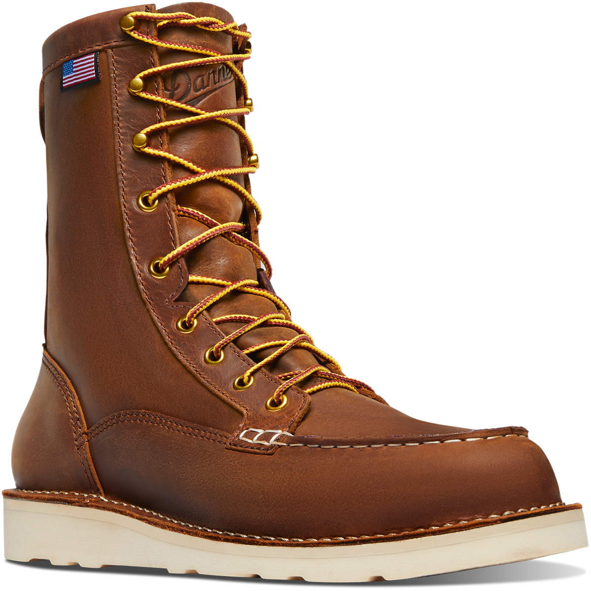 Danner Mens Bull Run Moc Toe 8 Steel Toe Work Boots Brown - VJL739215